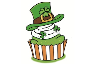 Family Funday St. Patty's Cupcake 8x10 Canvas